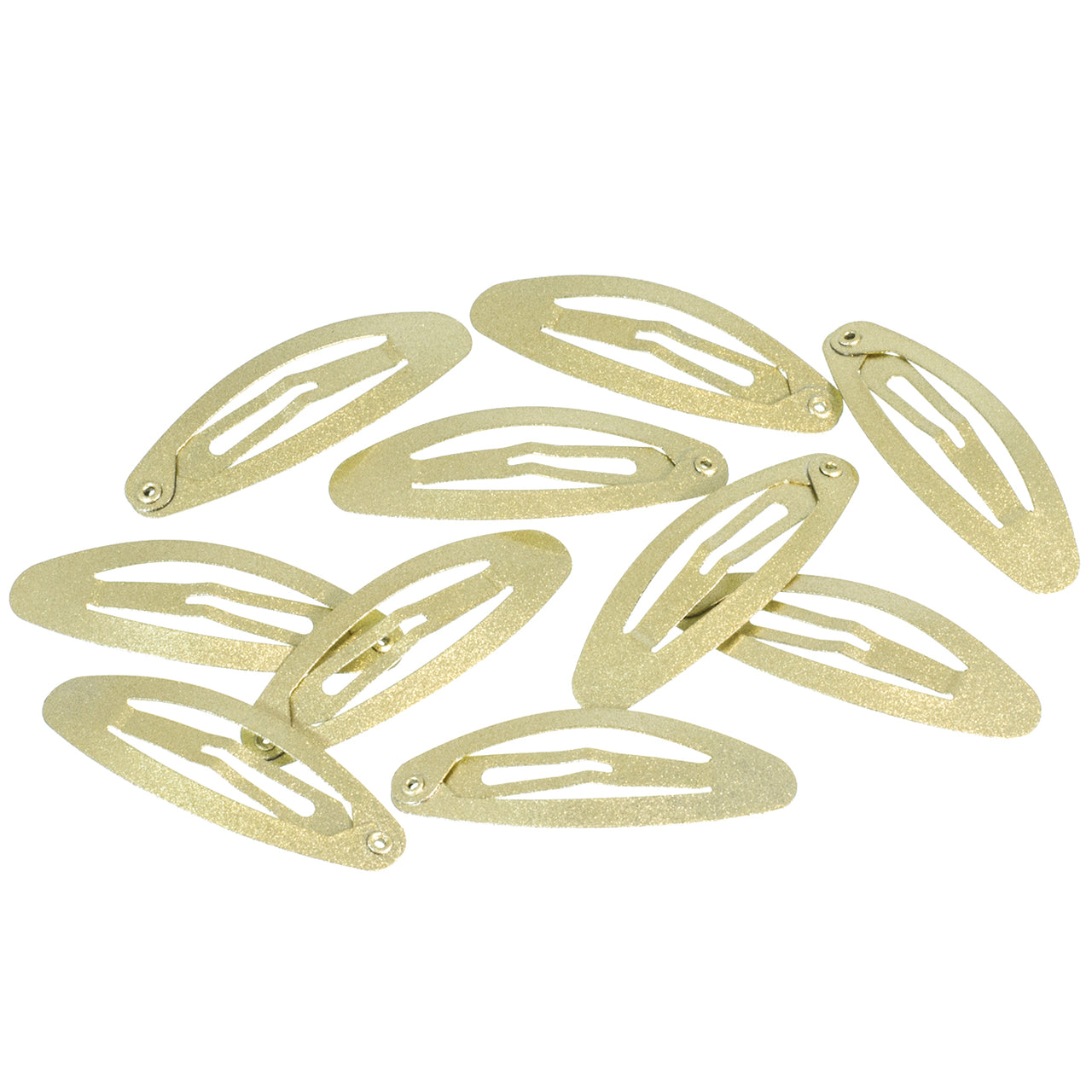 Haarspangen Oval (gold schimmernd | 10 Stück | 5cm)