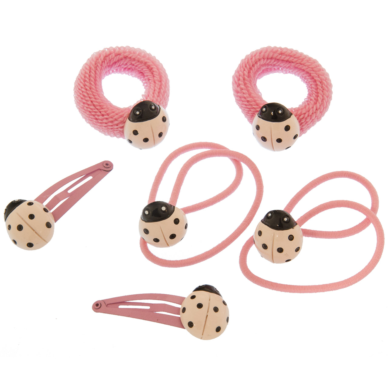 Haarschmuck Set Marienkäfer (rosa | 6 Stück)