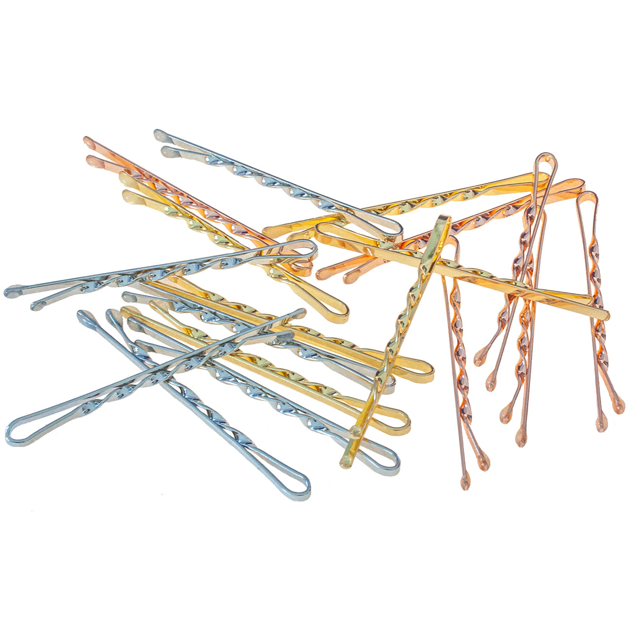 Bobby Pins gedreht (silber, roségold, gold | 18 Stück | 5cm) für ultra Halt