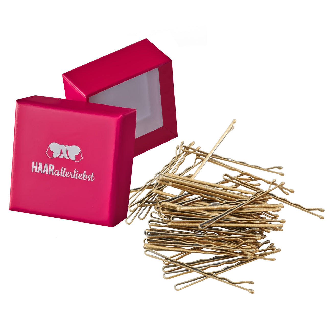 Bobby Pins (gold glitzernd | 50 Stück | 5cm)