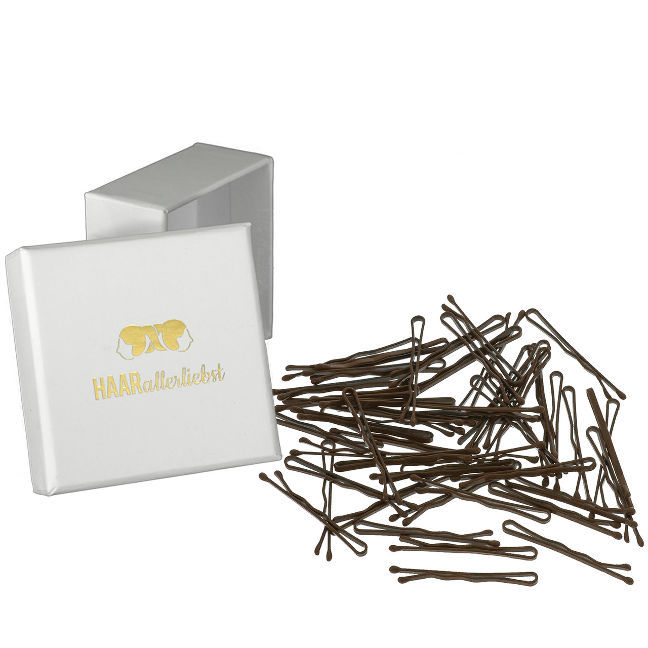 Bobby Pins mini (braun | 50 Stück |34mm)