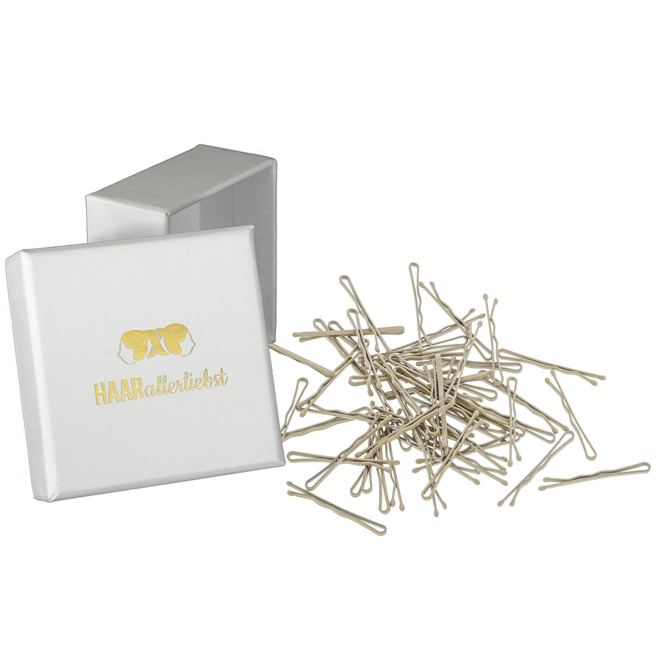 Bobby Pins mini (beige | 50 Stück | 34mm)