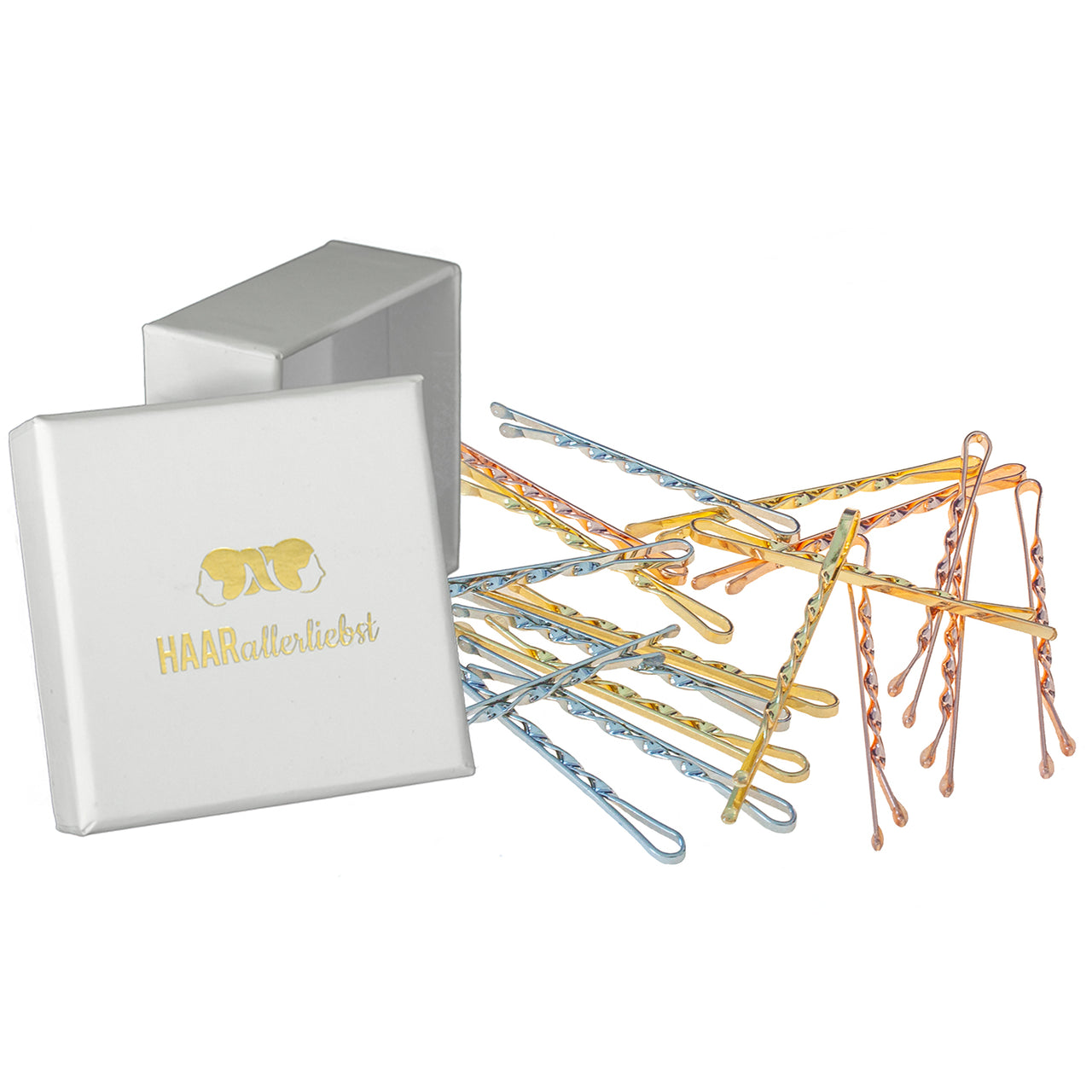 Bobby Pins gedreht (silber, roségold, gold | 18 Stück | 5cm) für ultra Halt