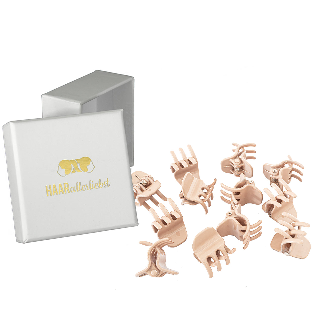 Haarklammern (beige | 12 Stück | 2cm)