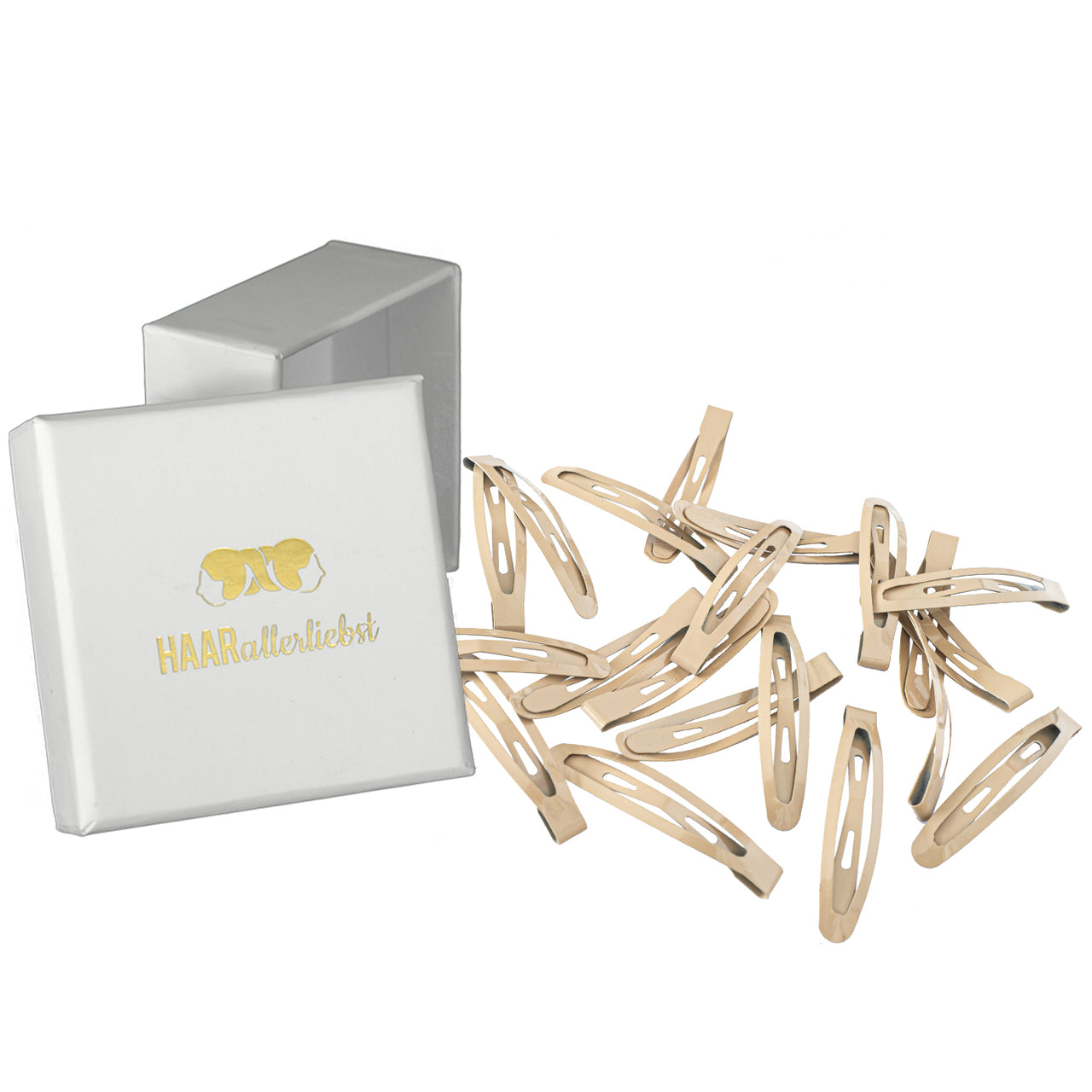 Haarspangen klein (beige | 20 Stück | 4,3cm)