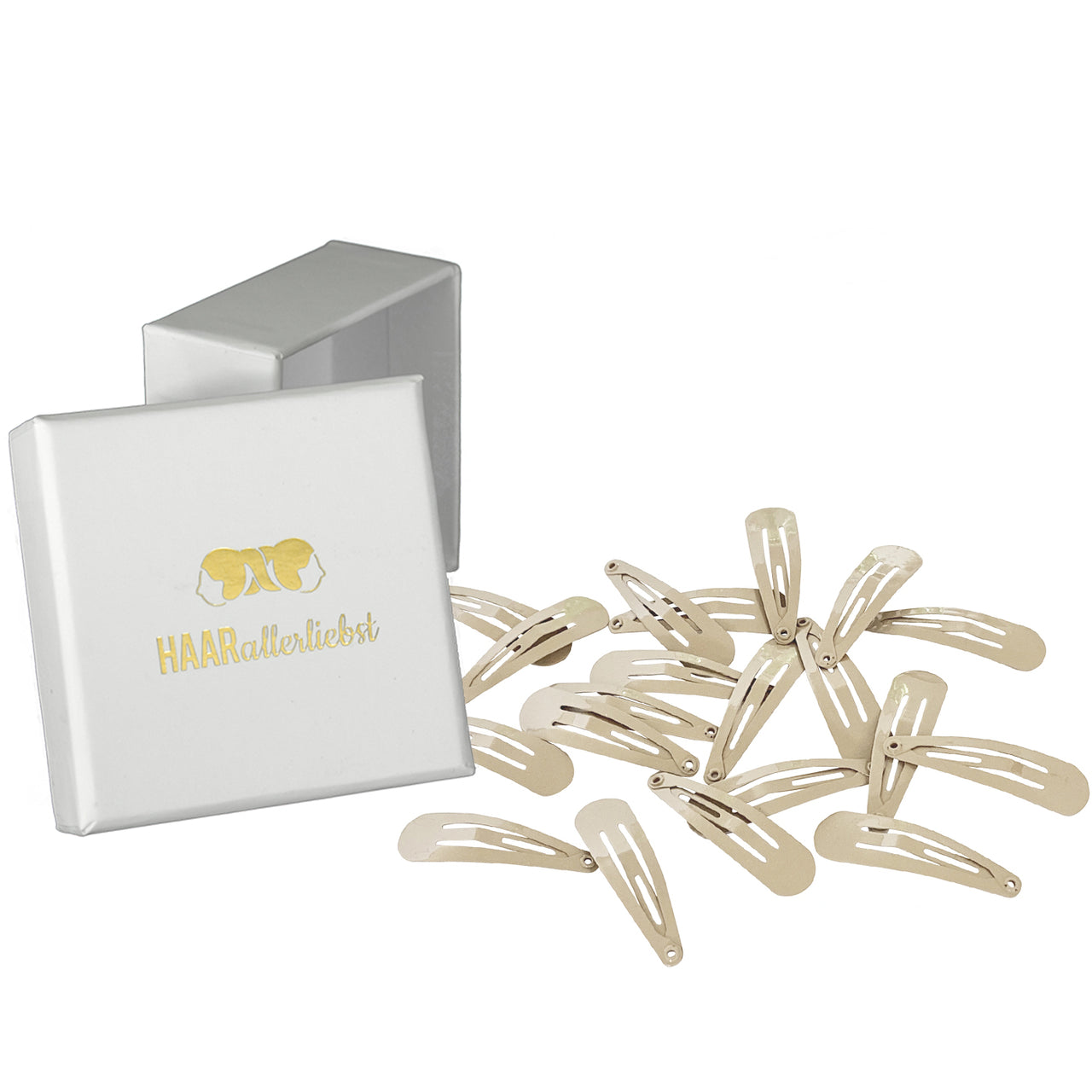 Haarspangen (beige | 20 Stück | 3,9cm)