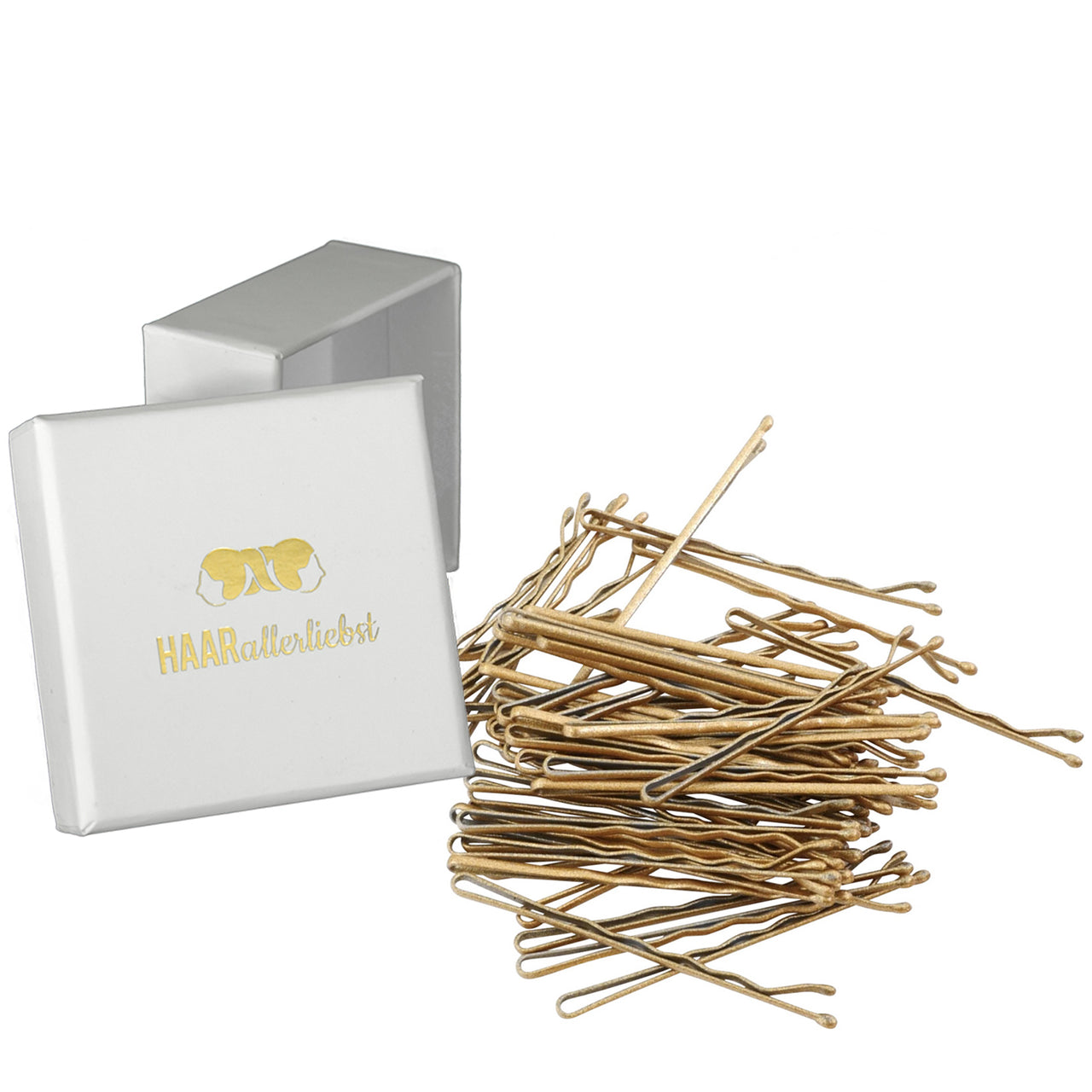 Bobby Pins (gold glitzernd | 50 Stück | 5cm)