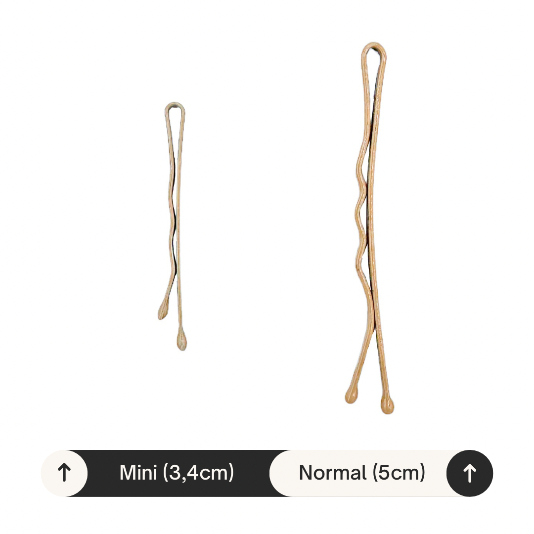 Bobby Pins mini (beige | 50 Stück | 34mm)