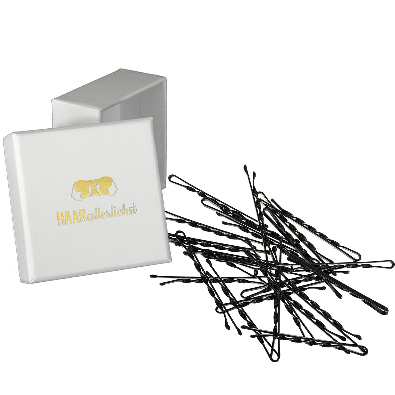 Bobby Pins gedreht (24 Stück | schwarz | 5cm) für ultimativen Halt