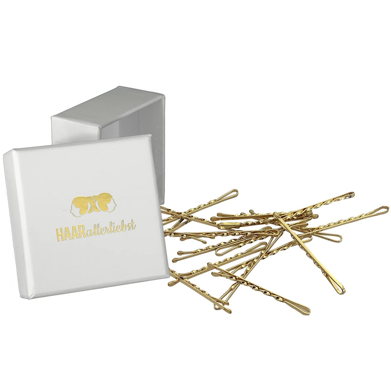 Bobby Pins gedreht (24 Stück | 5cm | beige, gold, roségold, silber) für ultimativen Halt