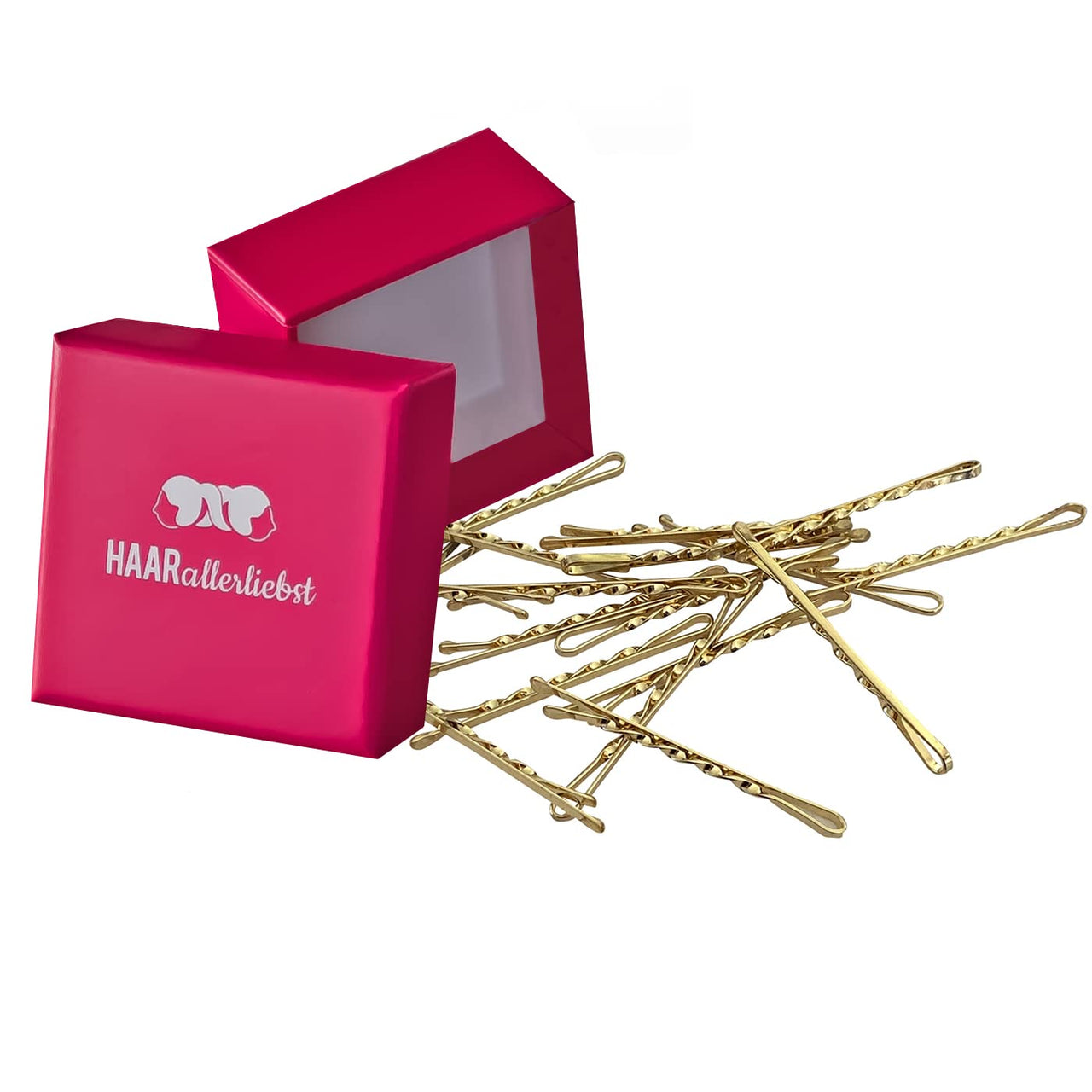 Bobby Pins gedreht (24 Stück | 5cm | beige, gold, roségold, silber) für ultimativen Halt