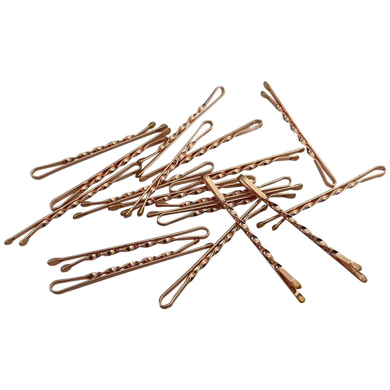 Bobby Pins gedreht (24 Stück | 5cm | beige, gold, roségold, silber) für ultimativen Halt