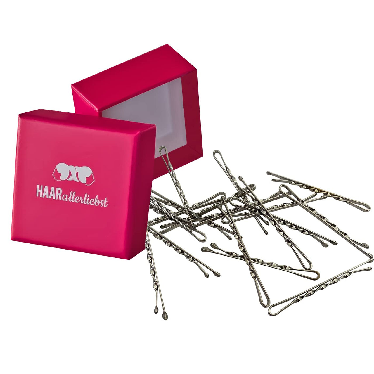 Bobby Pins gedreht (24 Stück | 5cm | beige, gold, roségold, silber) für ultimativen Halt