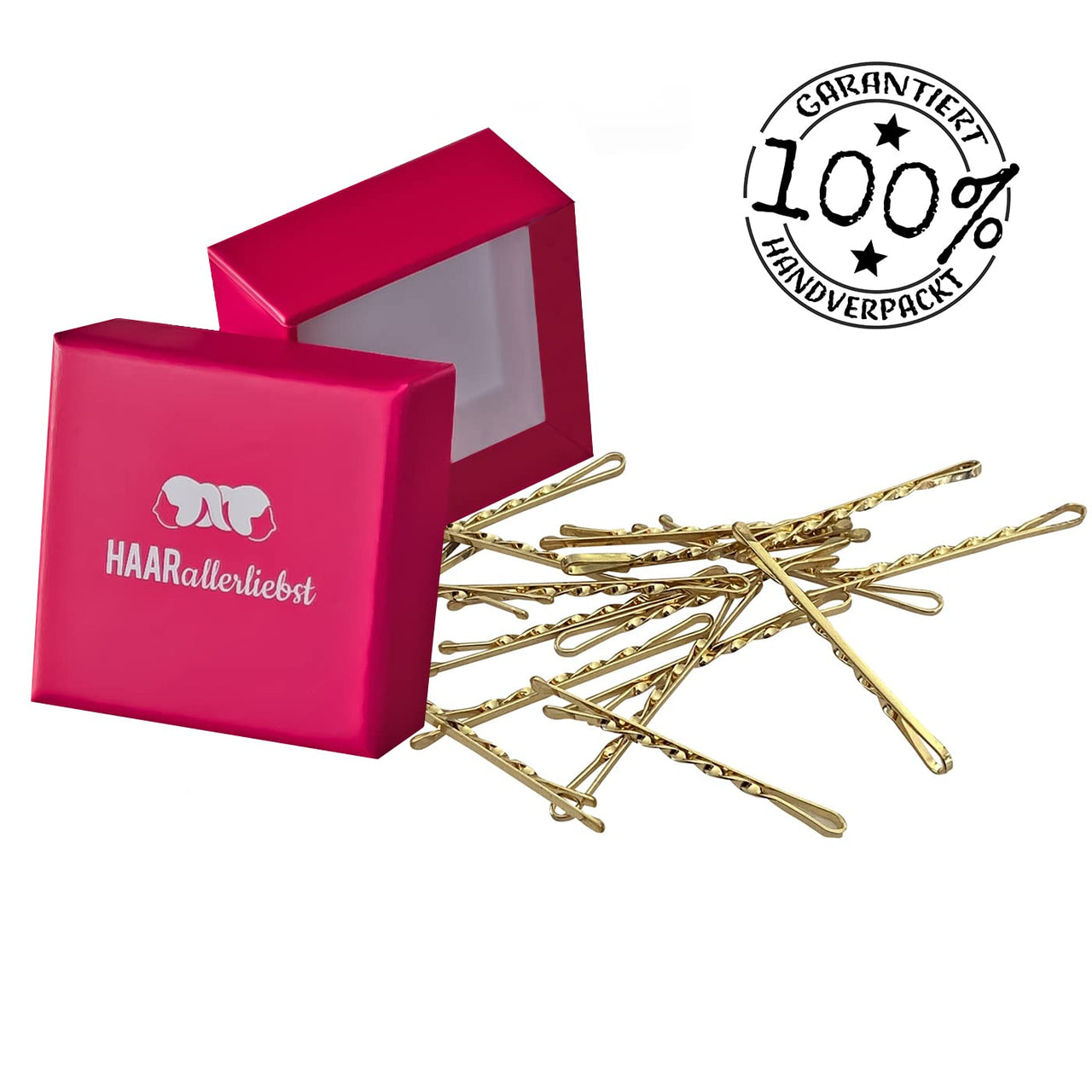 Bobby Pins gedreht (24 Stück | 5cm | beige, gold, roségold, silber) für ultimativen Halt