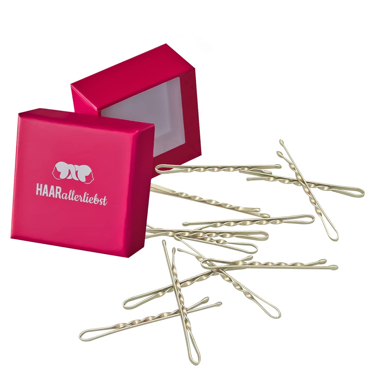 Bobby Pins gedreht (24 Stück | 5cm | beige, gold, roségold, silber) für ultimativen Halt