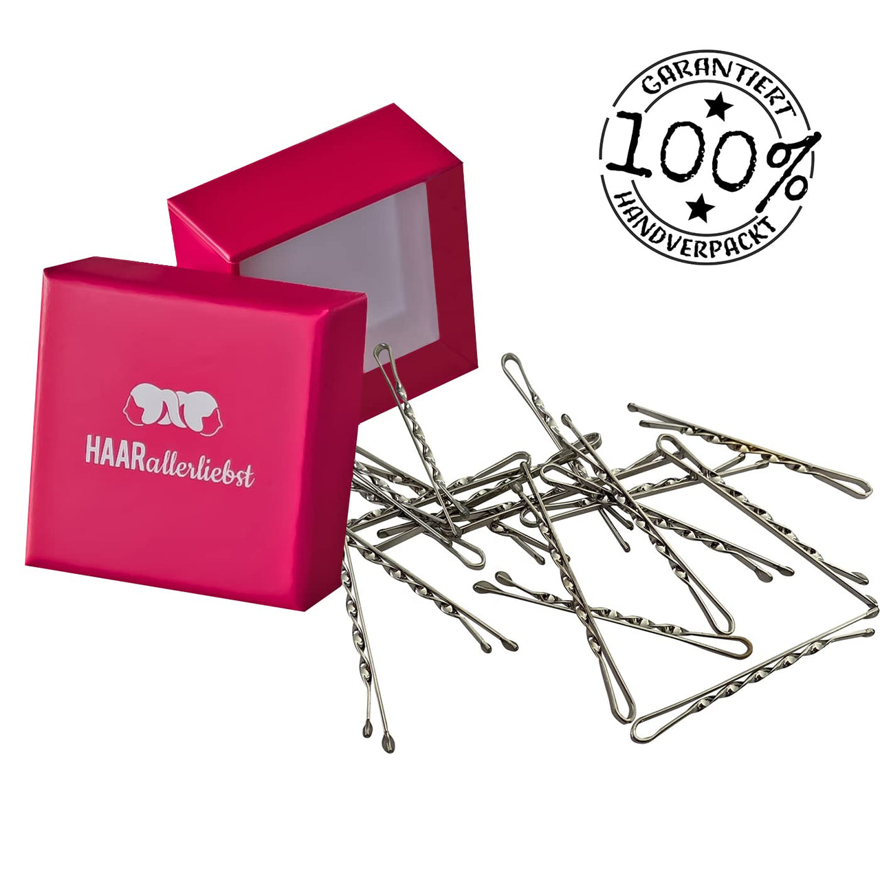 Bobby Pins gedreht (24 Stück | 5cm | beige, gold, roségold, silber) für ultimativen Halt