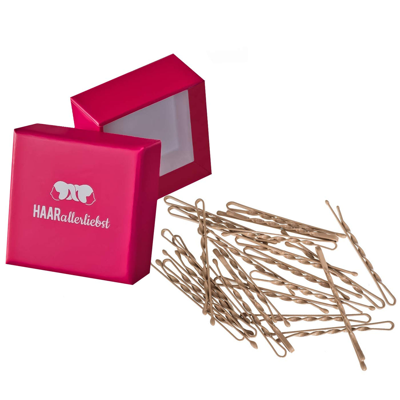 Bobby Pins gedreht (24 Stück | 5cm | beige, gold, roségold, silber) für ultimativen Halt